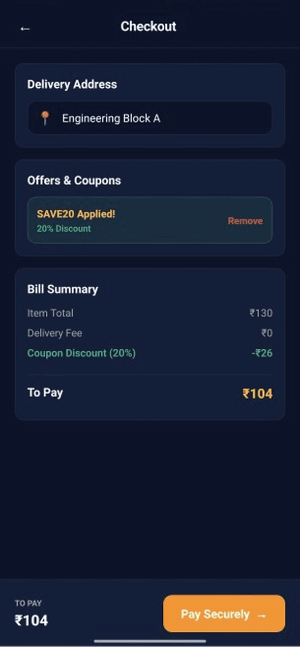Zappit app — Quick Checkout